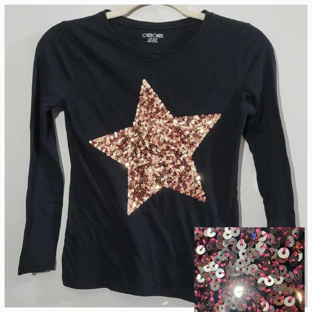 Cherokee L 10/12 black long sleeve shirt